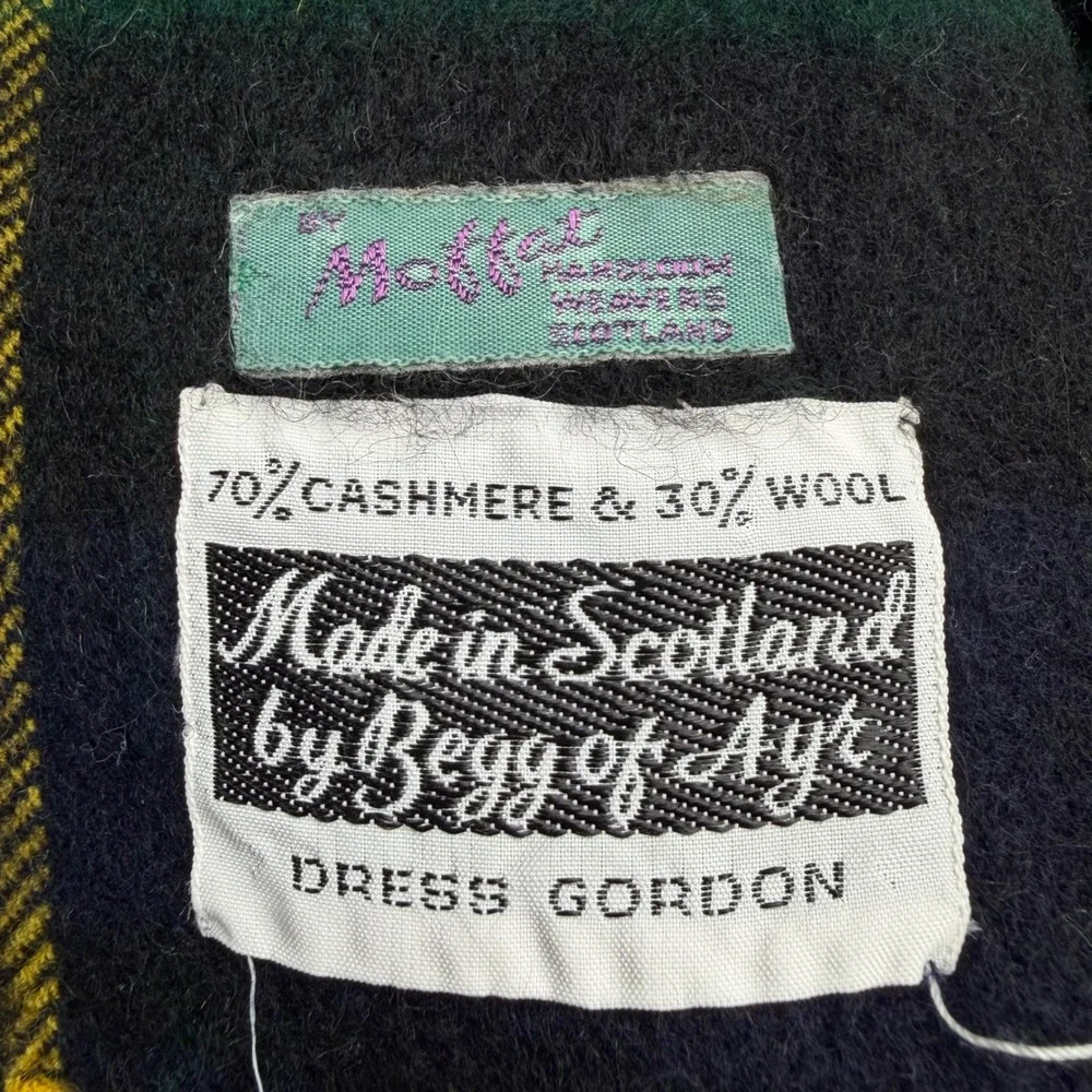 Moffat Scotland Cashmere Wool Tartan Plaid Throw Blanket Fringed Heritage Cozy